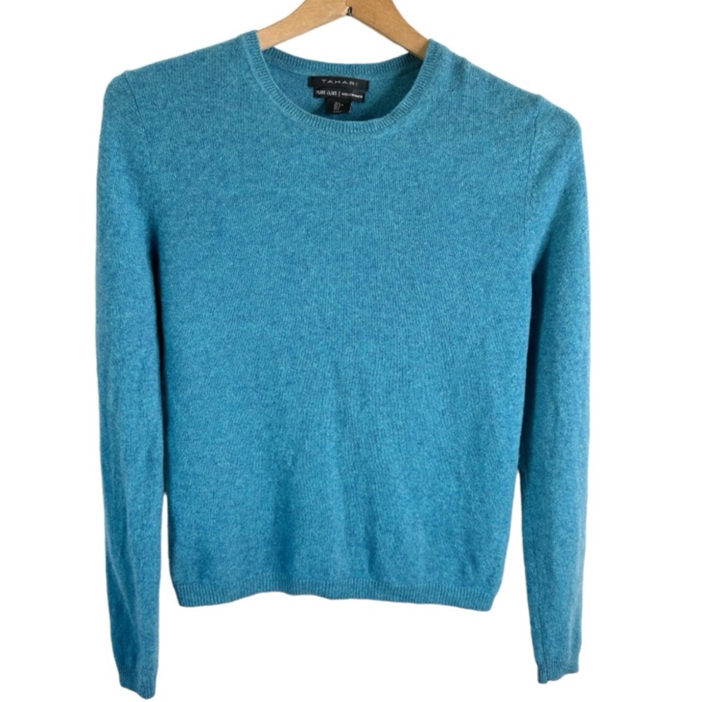 Tahari 100% Cashmere Sweater Blue Size Large